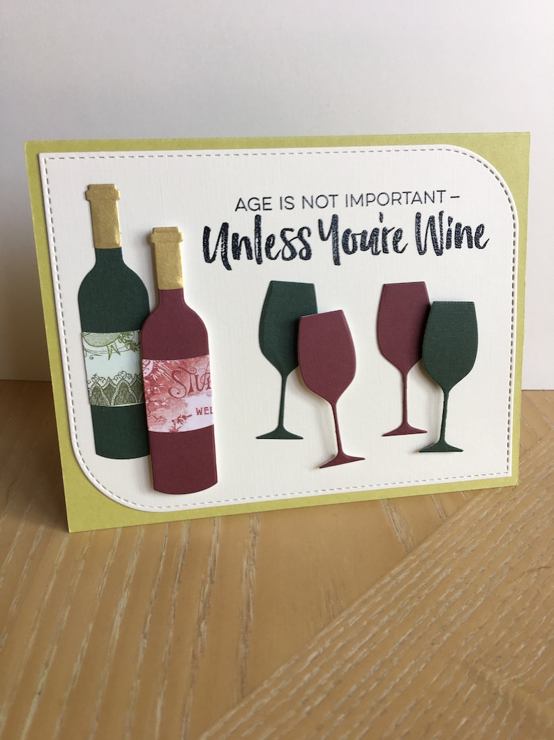 Plus De Vin Moins Whine Drole Carte D Anniversaire Vierge A L Interieur De Votre Message Fetes Occasions Speciales Maison