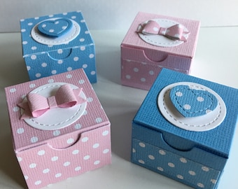 Handmade baby shower favors - Baby shower tiny box favor - Baby girl shower favor - Baby boy shower favor - Thank you baby shower favors