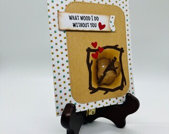 Funny Beaver Valentines Card: Punny Animal Love Card