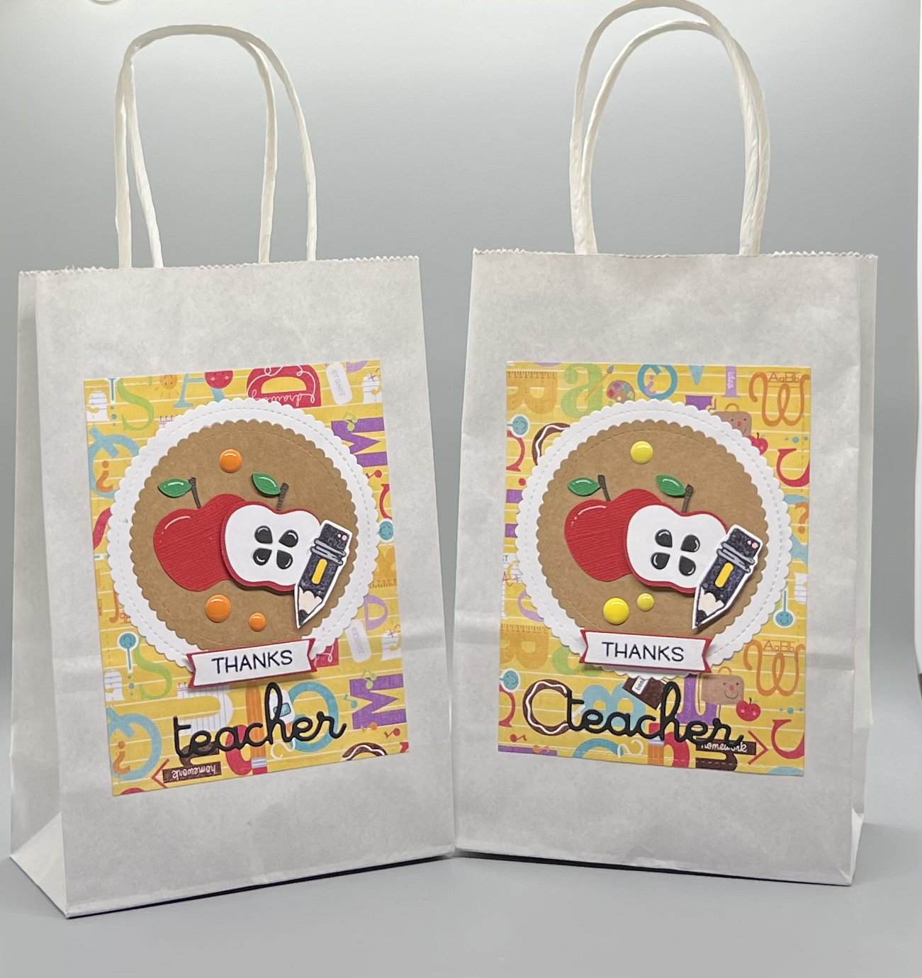 Teacher Appreciation Gift Bag: Handmade School Decoration - Etsy