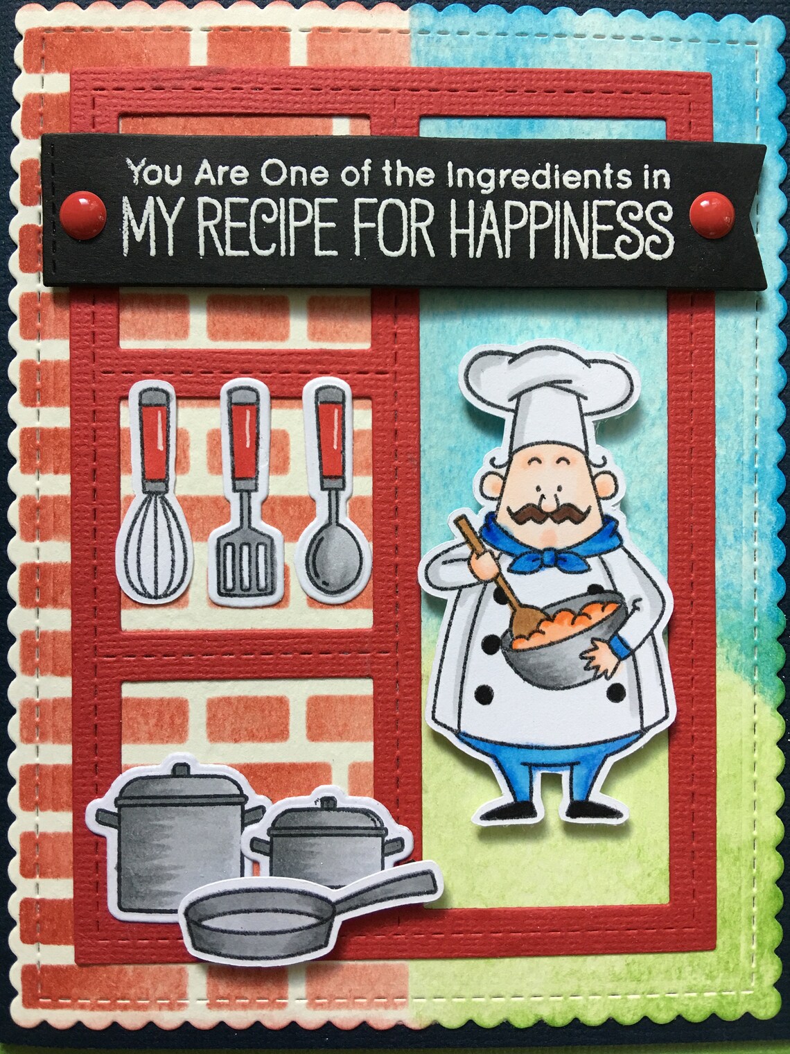 Handmade Card for Chefs Handmade Card for Baker Chef Etsy