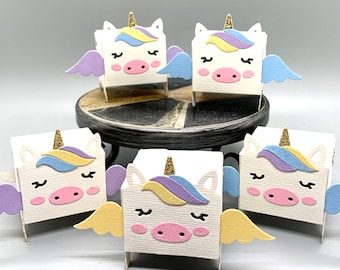 Unicorn favor boxes, Handmade small favor box with unicorn, Unicorn themed party favors, Unicorn lover favor box, Unicorn shaped boxes,