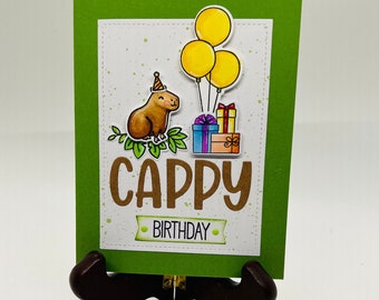 Capybara Birthday Card: Funny Pun Greeting Card