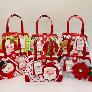 Handmade Christmas Gift Card Holder, Holiday Paper Purse Treat Bag image 1