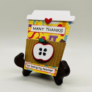 Cadeau d’appréciation de l’enseignant, Porte-carte-cadeau de tasse à café pour l’enseignant, Cadeau de remerciement de l’enseignant, Cadeau de l’enseignant de la rentrée scolaire
