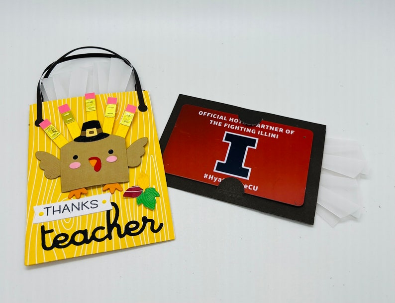 Thanksgiving teacher appreciation gift Gift card holder for teacher Teacher gift for Thanksgiving Thanksgiving teachers image 7