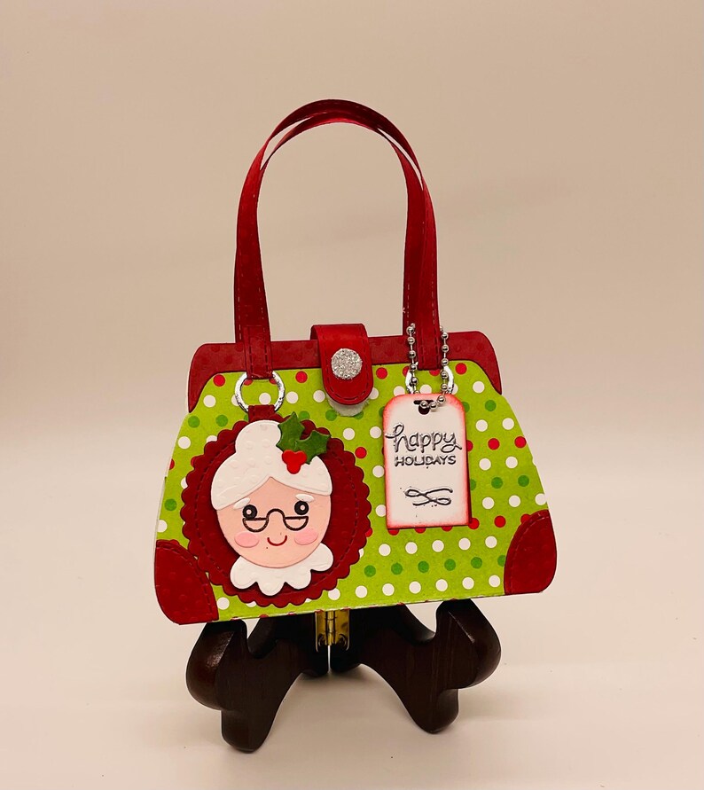 Handmade Christmas Gift Card Holder, Holiday Paper Purse Treat Bag image 7