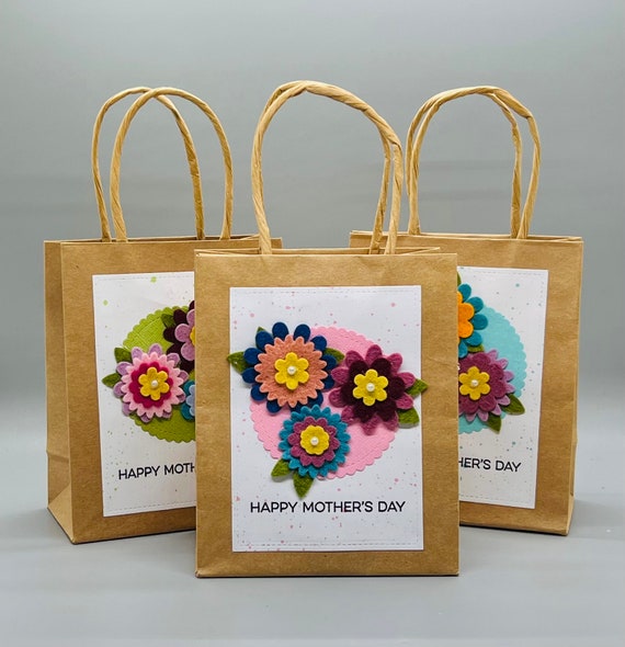 Bolsas de regalo Happy Mother's Day Bolsas de regalo florales para mamá  Feliz regalo del Día