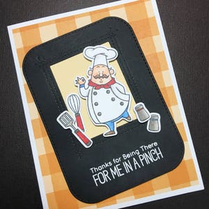 Thank you card for chef Card for cook Funny card for chef Card for baker Chef greeting card Chef appreciation card image 2