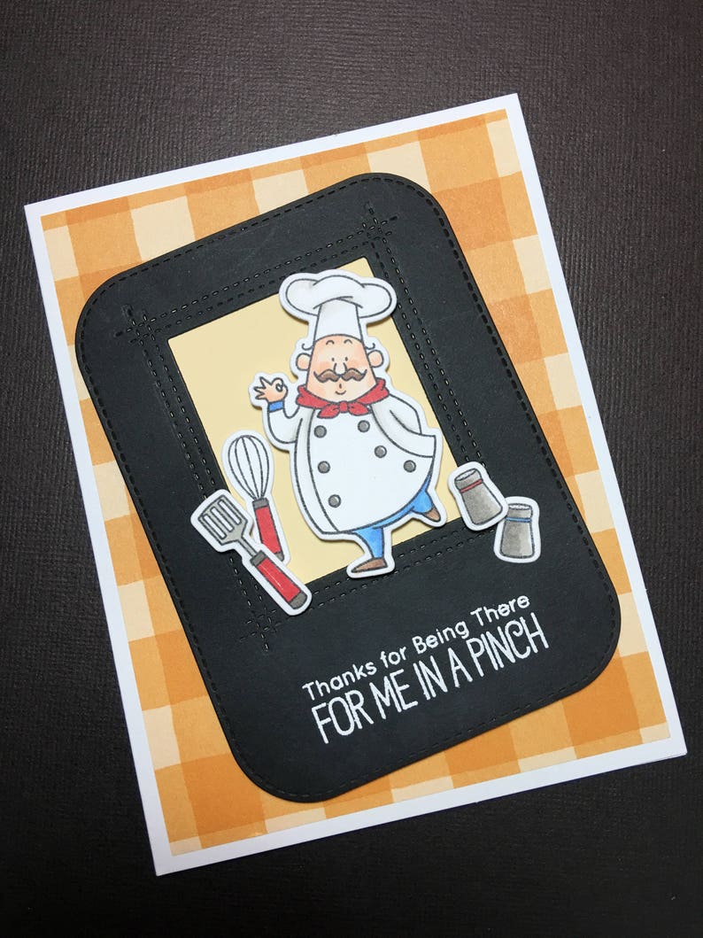 Thank you card for chef Card for cook Funny card for chef Card for baker Chef greeting card Chef appreciation card image 2