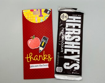 Teacher appreciation gift, Hersheys chocolate wrapper, Candy bar wrapper - Teacher gift - Thank you teacher gift