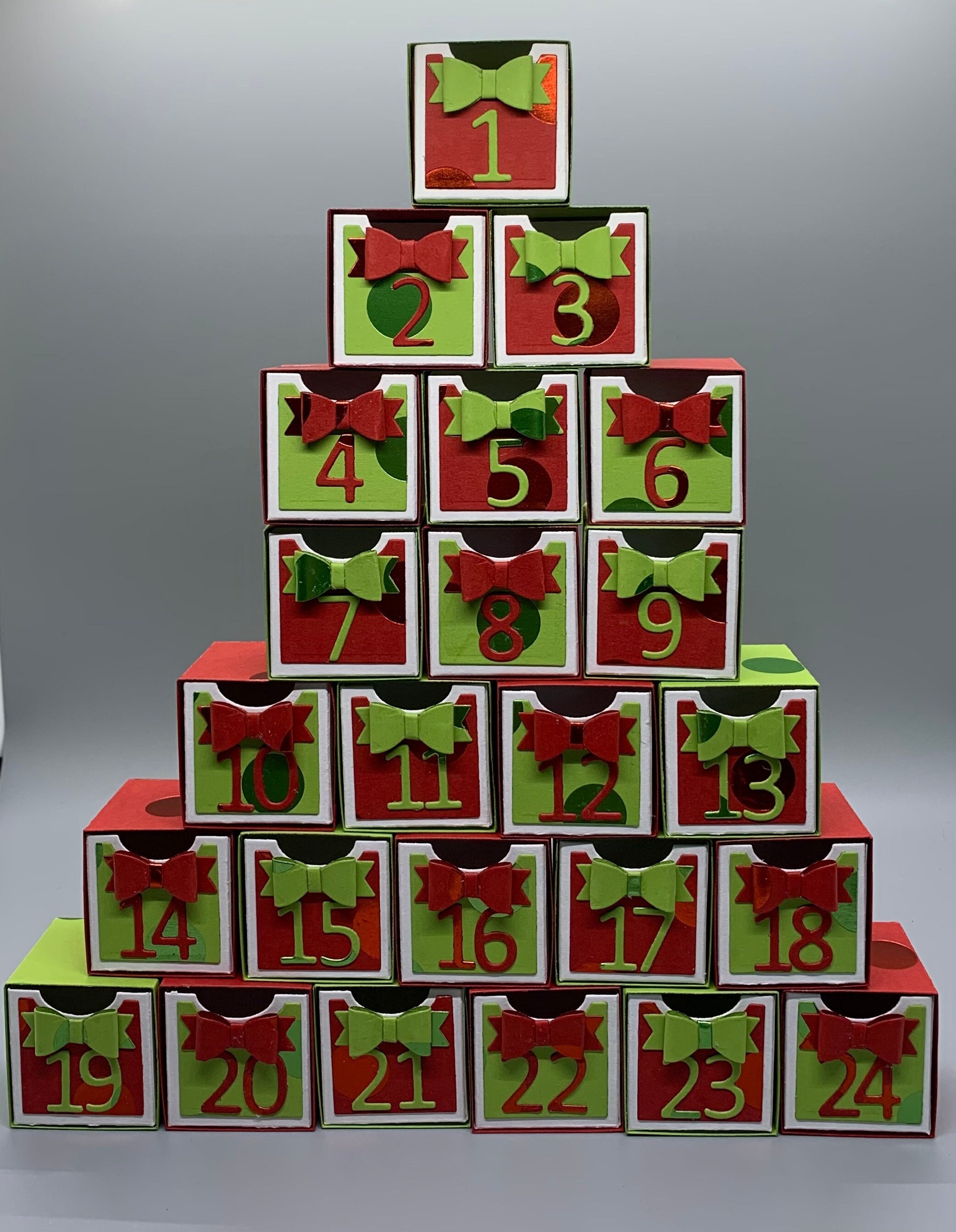 Christmas Advent Calendar Boxes Handmade Advent Calendar - Etsy Denmark