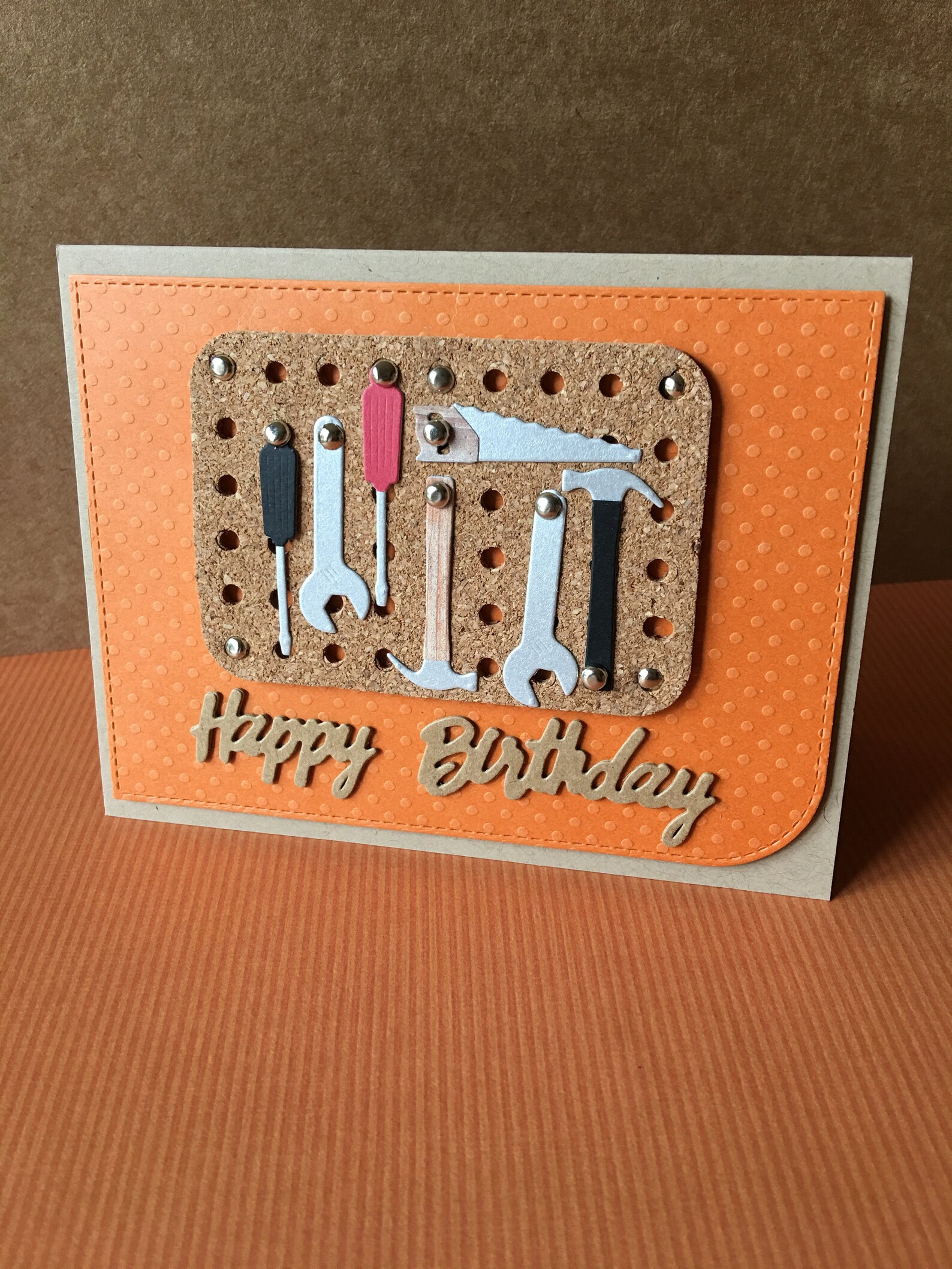 Handyman Birthday Card for Hubby: Tools on Peg Board - Etsy