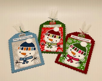 Christmas gift card holders, Christmas money holders, Snowman gift card holders, Christmas tags gift card holders, Stockings stuffer gift