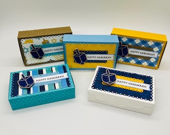 Handmade Hanukkah Gift Card Box, Dreidel Gelt Box