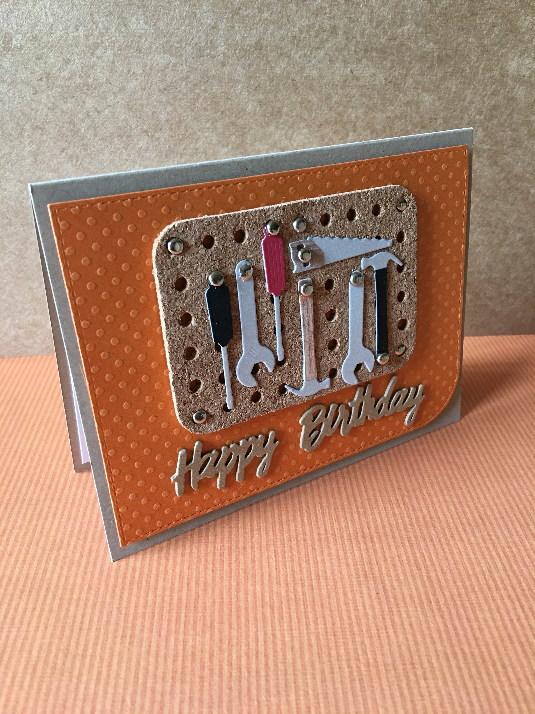 Handyman Birthday Card for Hubby: Tools on Peg Board - Etsy