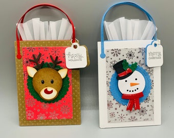 Holiday gift card holders - Gifts for Christmas - Gift card holders for Christmas - Snowman gift card holder - Reindeer gift card holder