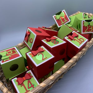 Christmas advent calendar boxes Handmade advent calendar Advent calendar decor Advent calendar for family Christmas advent activity image 4