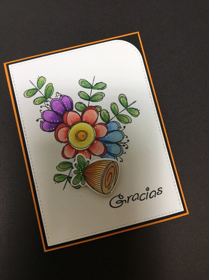Card in Spanish Thank You Card in Spanish Gracias Etsy
