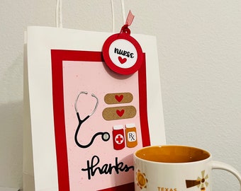 Nurse appreciation gift bags - large nurse gift bags - extra large nurse gift bag - Gift bags for healthcare workers - Healthcare gift bag