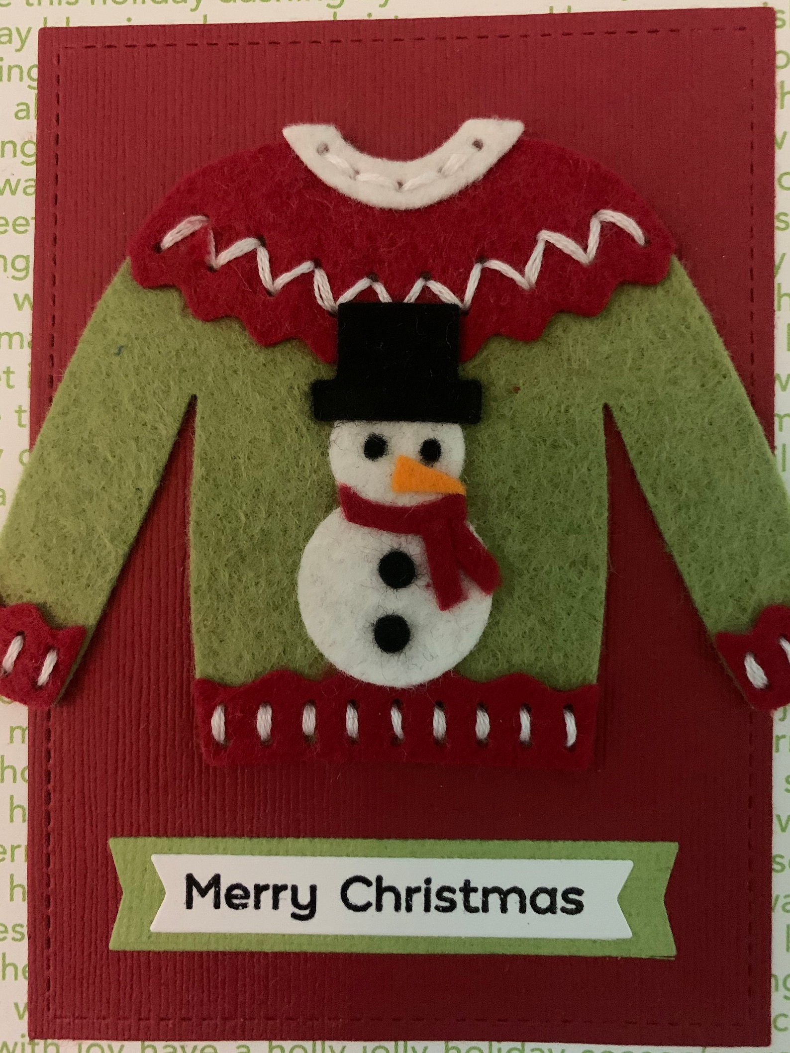 Ugly Sweater Christmas Card 