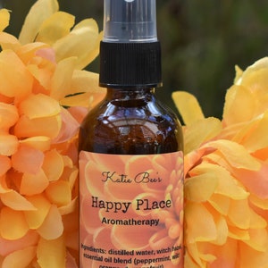 2 oz Happy Place Aromatherapie Raum Spray, ätherisches Öl Raum Spray, Raumnebel, Leinen Spray