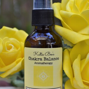 2 oz Solar Plexus Chakra Aromatherapy Spray Bottle, Essential Oils Room Spray, Body Spray, Room Mist, Chakra Balance