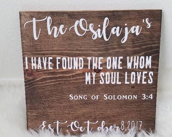 custom wood wedding  sign