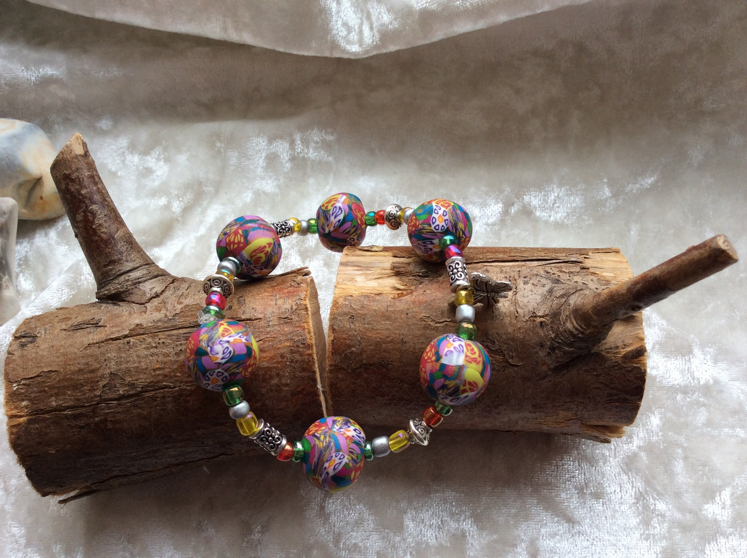 Polymer clay bead bracelet beaded bracelets bracelets for | Etsy