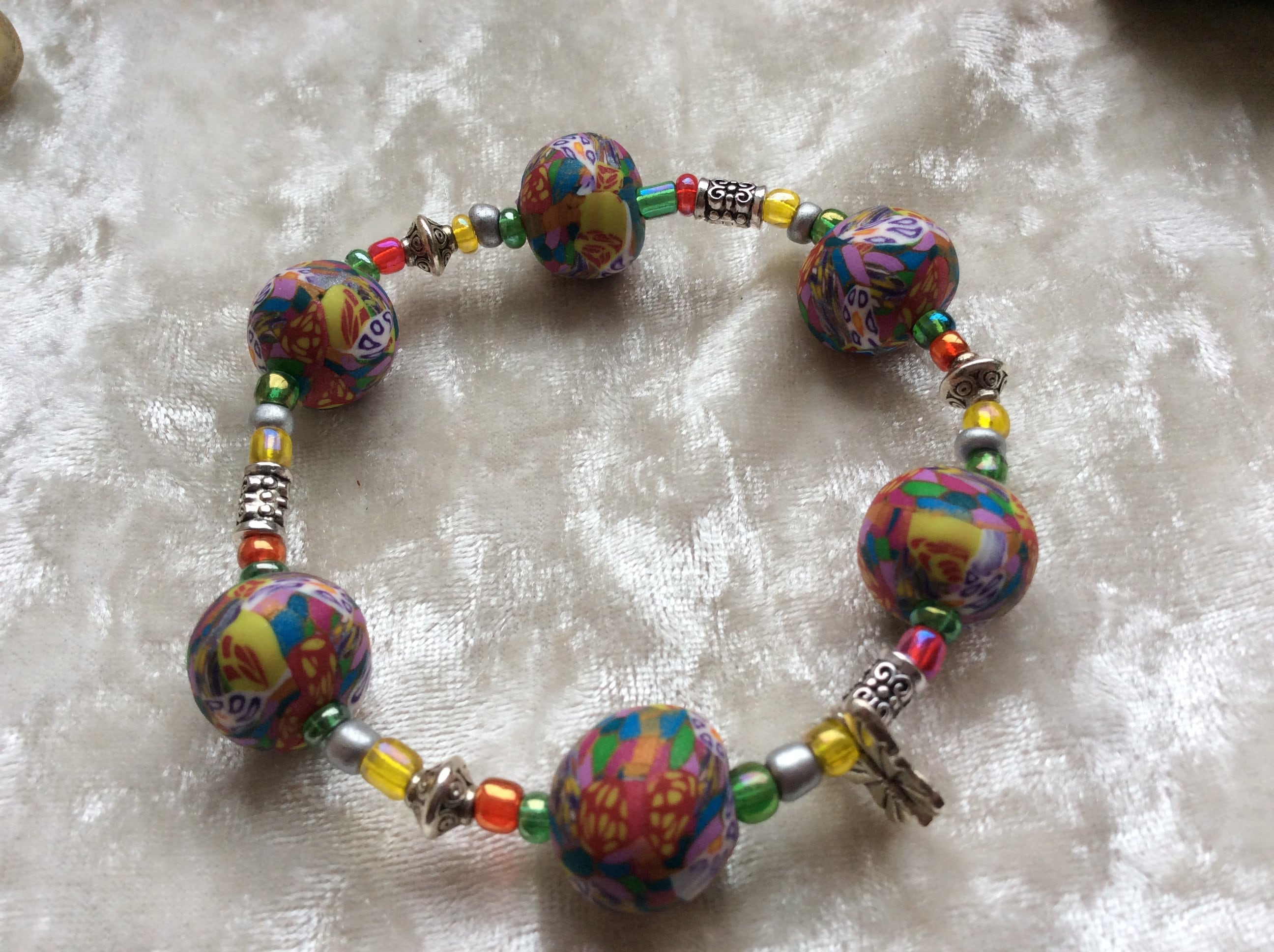 Polymer clay bead bracelet beaded bracelets bracelets for | Etsy