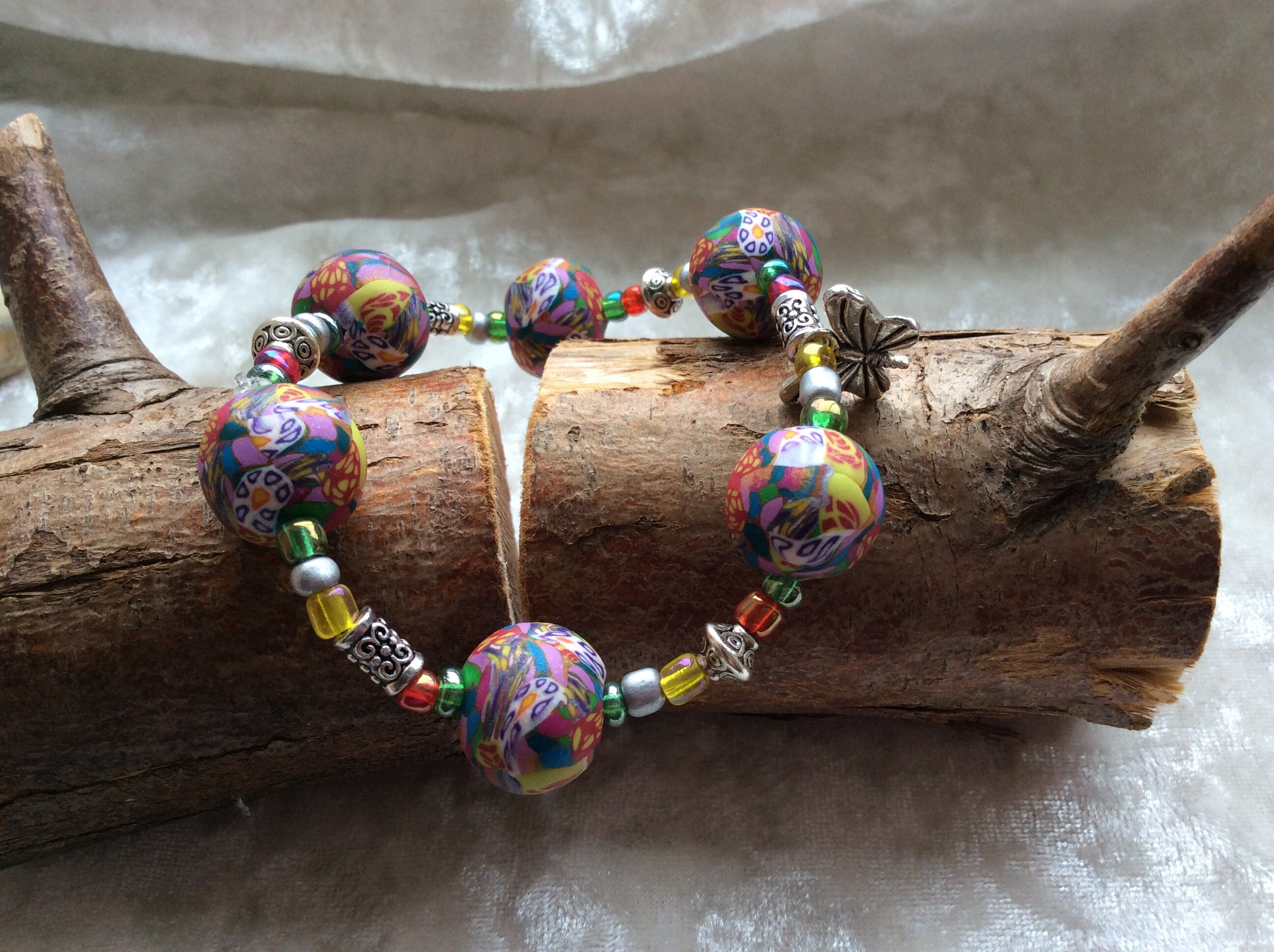 Polymer clay bead bracelet beaded bracelets bracelets for | Etsy