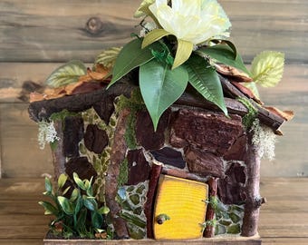Fairy Garden House  :  Prairie Meadow Cottage-Style Fairy Garden House