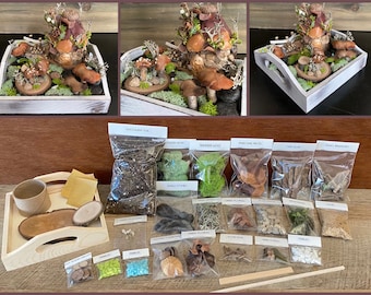 DIY Fairy Garden Craft Kit :  “The Countryside” Fairy Garden Do It Yourself Craft Kit