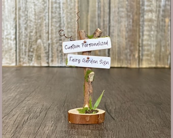 Custom Fairy Garden Sign :  Customize & Personalize Your Own Fairy Garden Sign