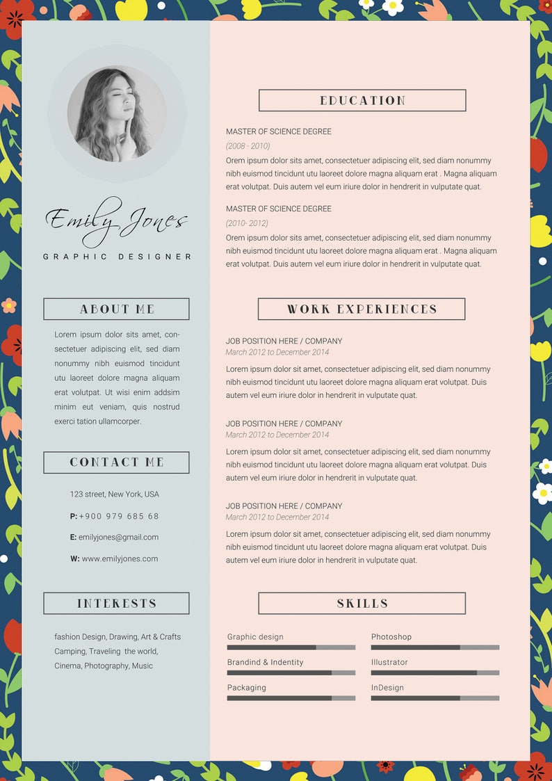 Curriculum vitae format in word image