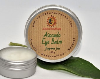 Avocado Eye Cream - Clean Natural Under Eye Skin Care - Tired Looking Eyes - Vegan - Natural - Plastic Free - Eco Shop - Parabens Free