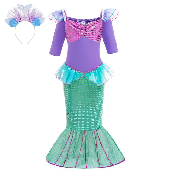 Girls Mermaid Princess Dress Mermaid Dress up Mermaid Party Etsy