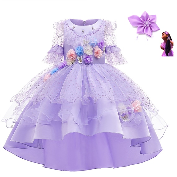 Encanto Princesse Isabela Déguisement Cosplay Costume Enfants Fille Robes  de Fête