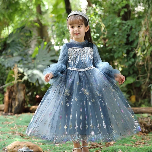 2022 Girls Long Sleeve Elsa Princess 