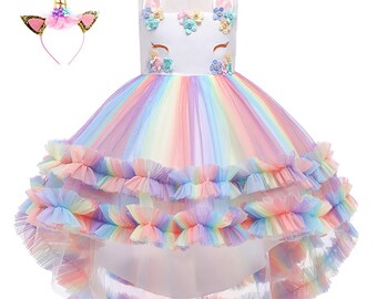 white unicorn dress