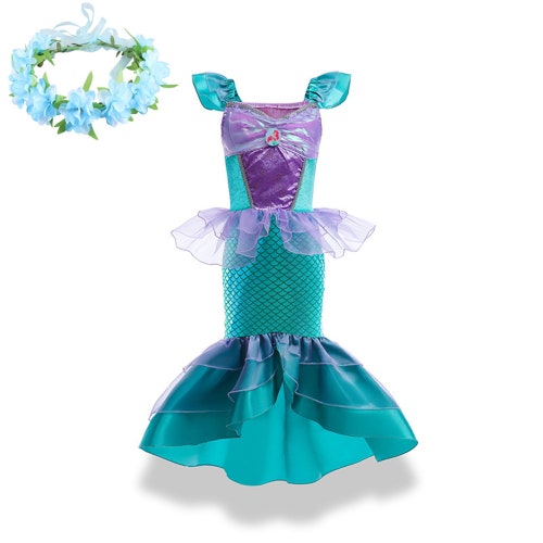 Girls Mermaid Princess Party Dress Mermaid Costume Dress up Etsy