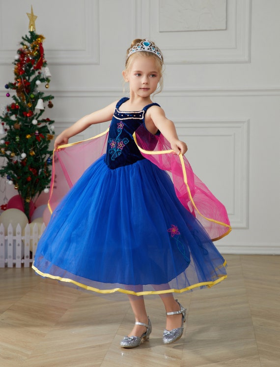 2023 New Girls Princess Dress for Anna Kids Anna Snow Halloween