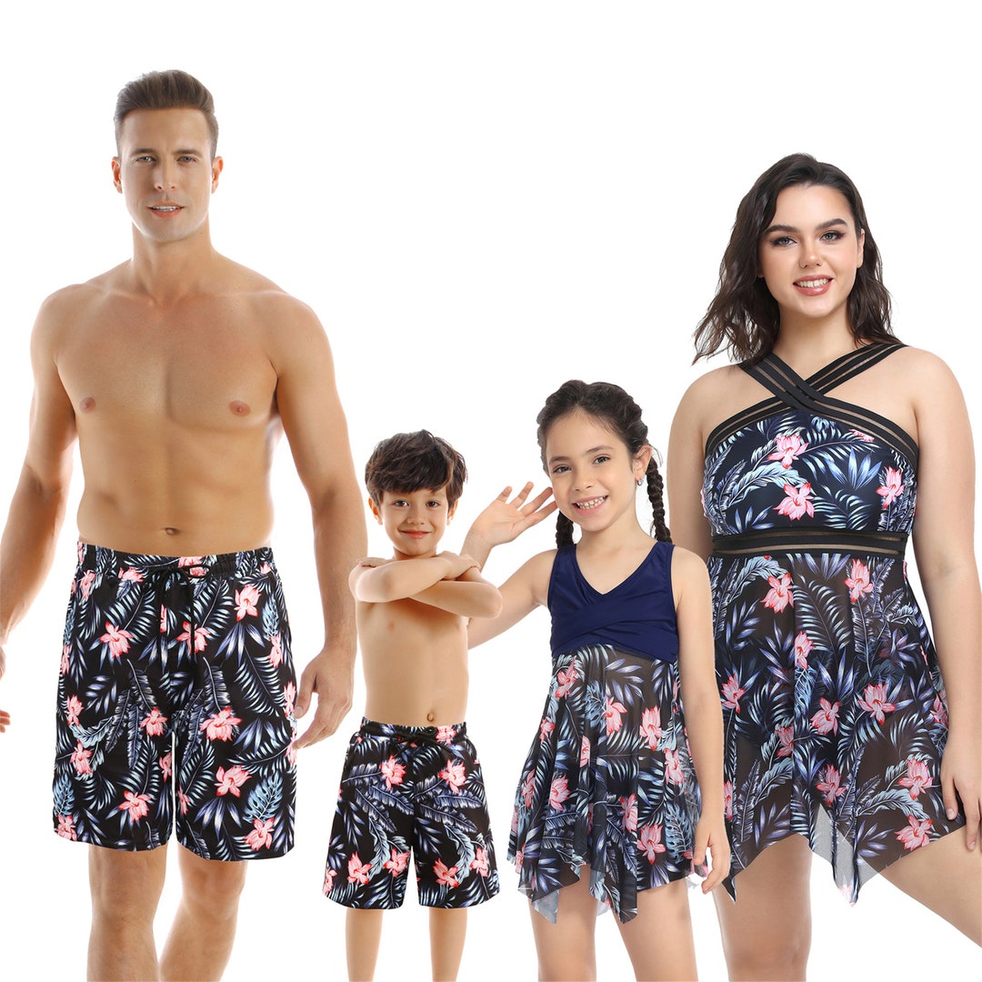 2023 Plus Size Family Matching Swimsuit Couples Swimwear Dad & Son