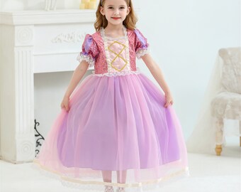 Baby Girls Cosplay Sofia Dress Up Princess Dress Kids Sofia Puff Sleeve Floral Beadings Party Child Prom Purple Costume Baby Girls Cosplay Sofia Dress Up Princess Dress Kids Sofia Puff Sleeve Floral Beadings Party Child Prom Purple Costume