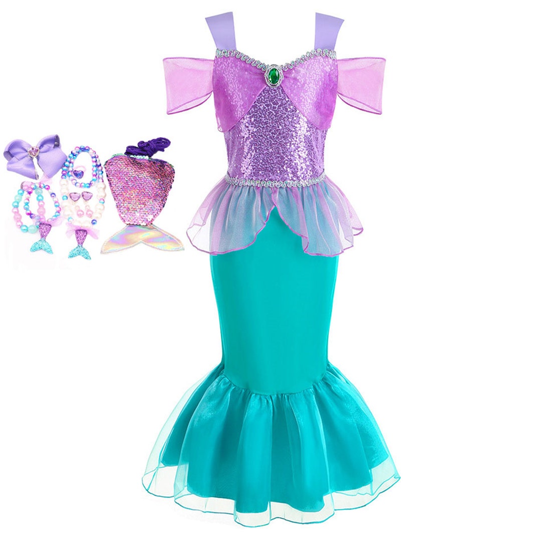 2023 Girls Mermaid Princess Dress Mermaid Costume Dress up With