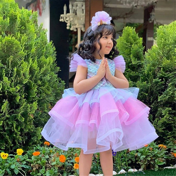 Vestido de princesa sirena para niñas vestido de de - Etsy México