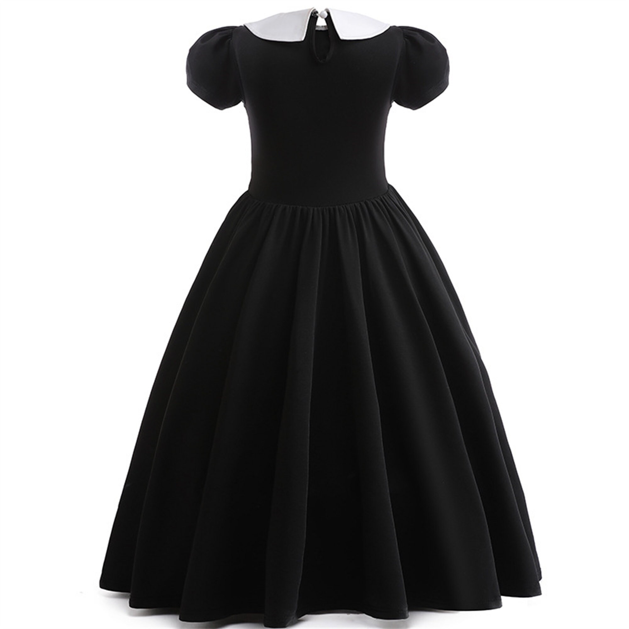 2023 Girls Short Sleeve Black Dress for Wednesday Elegant Etsy