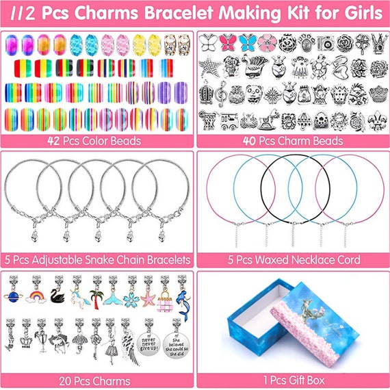 Charm Bracelet Making Kit for Girls, Unicorn/Mermaid Crafts Gifts Set Teen  Girl