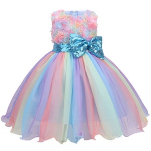 Girls Sequins Flower Dress Ball Dress Party Dress Fancy Dress Up - Etsy