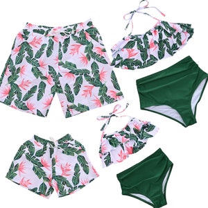 2021 Family Matching Swimsuit Mum and Me Matching Swimwear Dad - Etsy